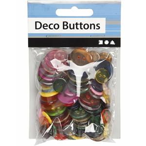 Knoopjes/knopen voor kleding - 200x stuks - gekleurd mix - 12-18-20 mm - formaten mix