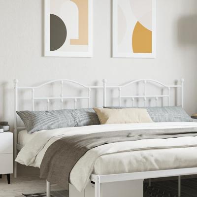 Hoofdbord 200 cm metaal wit
