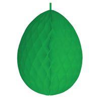 Hangdecoratie honeycomb paasei groen van papier 30 cm - thumbnail