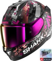 SHARK Skwal i3 Hellcat, Integraalhelm, Lady Mat Zwart-Chroom-Paars KUV