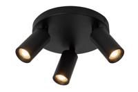 Lucide RITMO - Plafondspot - Ø 18 cm - 3xGU10 (MR11) - Zwart - thumbnail