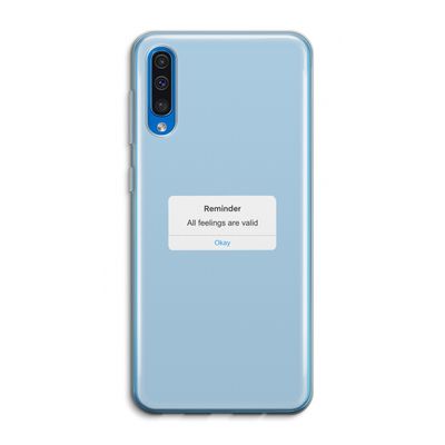 Reminder: Samsung Galaxy A50 Transparant Hoesje
