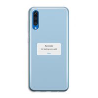 Reminder: Samsung Galaxy A50 Transparant Hoesje