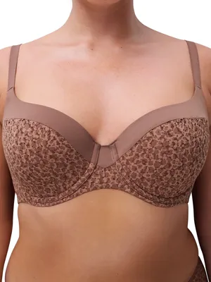 Chantelle T-shirt Beugel Bh - Sepia- Norah -Voorgevormde bh met naadloze cups
