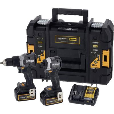 DEWALT McLaren DCD85M u. DCF85M Accu-klopboor/schroefmachine, Accu-slagmoersleutel 2 snelheden Incl. 2 accus, Incl. lader