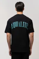 Equalité Oliver Oversized T-Shirt Heren Zwart/Turquoise - Maat XS - Kleur: TurquoiseZwart | Soccerfanshop