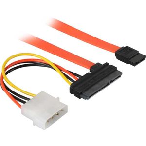 Goobay 68175 SATA-kabel SATA 7-pin SATA 7-pin + 15-pin Zwart, Rood, Geel