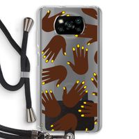 Hands dark: Xiaomi Poco X3 NFC Transparant Hoesje met koord