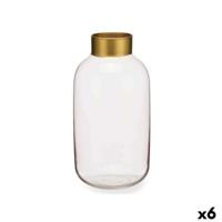 Vaas Gift Decor V1530IP-C V1530IP-C Roze Gouden Glas 14,5 x 29,5 x 14,5 cm (6 Stuks)
