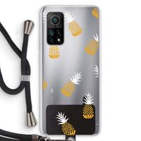 Ananasjes: Xiaomi Mi 10T 5G Transparant Hoesje met koord Ananasjes: Xiaomi Mi 10T 5G Transparant Hoesje met koord