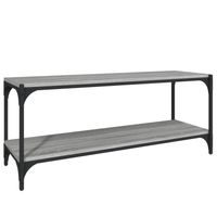 The Living Store Industrieel TV-meubel - 100 x 33 x 41 cm - Grijs Sonoma Eiken