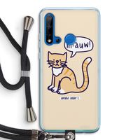 Miauw: Huawei P20 Lite (2019) Transparant Hoesje met koord