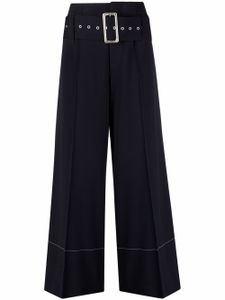 10 CORSO COMO pantalon ample à taille haute ceinturée - Bleu