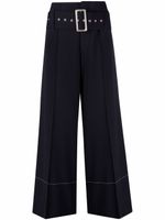 10 CORSO COMO pantalon ample à taille haute ceinturée - Bleu