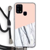A touch of peach: Samsung Galaxy M31 Transparant Hoesje met koord