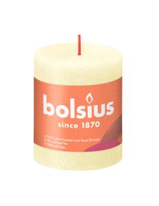 Rustiek stompkaars shine 80/68 butter yellow - Bolsius