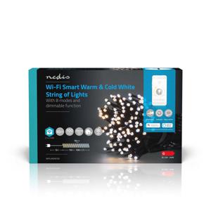 Nedis WIFILX02W100 decoratieve verlichting Lichtdecoratie ketting Wit 100 lampen LED 3,21 W G