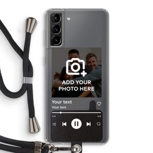 Music Player: Samsung Galaxy S21 Plus Transparant Hoesje met koord