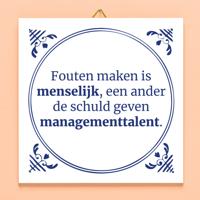 Tegeltje Fouten maken is menselijk