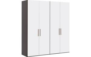 Goossens Kledingkast Easy Storage Ddk, Kledingkast 203 cm breed, 220 cm hoog, 4x glas draaideur