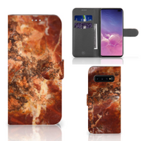 Samsung Galaxy S10 Plus Bookcase Marmer Bruin - thumbnail