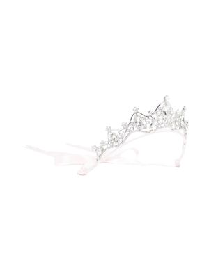 Monnalisa serre-tête à ornements en cristal - Rose