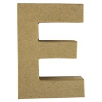 Letter E van papier mache voor decoratie - thumbnail