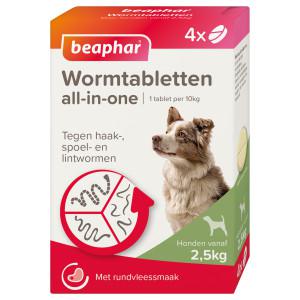 Beaphar Wormmiddel all-in-one (2,5 - 40 kg) hond 4 tabletten