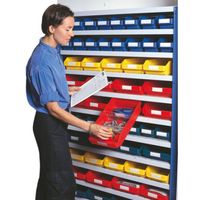 472779 Stellingbak ESD Geschikt voor levensmiddelen (b x h x d) 120 x 95 x 600 mm Blauw 30 stuk(s) - thumbnail