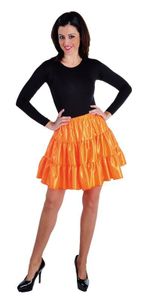 Volangen stroken rok oranje