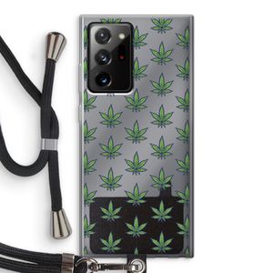 Weed: Samsung Galaxy Note 20 Ultra / Note 20 Ultra 5G Transparant Hoesje met koord
