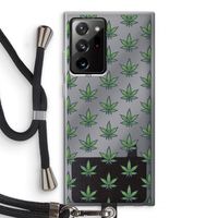Weed: Samsung Galaxy Note 20 Ultra / Note 20 Ultra 5G Transparant Hoesje met koord Weed: Samsung Galaxy Note 20 Ultra / Note 20 Ultra 5G Transparant Hoesje met koord