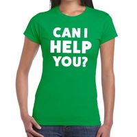 Can i help you beurs/evenementen t-shirt groen dames