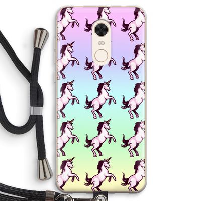 Musketon Unicorn: Xiaomi Redmi 5 Transparant Hoesje met koord
