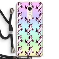 Musketon Unicorn: Xiaomi Redmi 5 Transparant Hoesje met koord