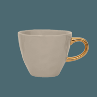 Good Morning kopje Koffie Ø8 cm - Grijs Morgen (set van 4)