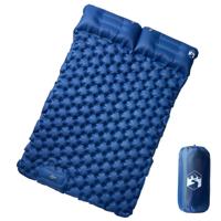 Kampeermatras met kussens zelfopblazend 2-persoons marineblauw