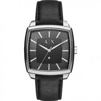Horlogeband Armani Exchange AX2362 Leder Zwart 22mm