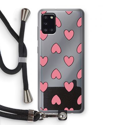 Ondersteboven verliefd: Samsung Galaxy A31 Transparant Hoesje met koord