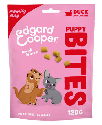 Edgard & Cooper Bites Small Puppy Eend&Kip hondensnacks 120 gram