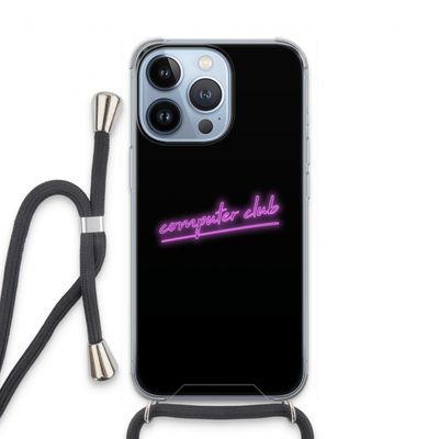 Vice Black: iPhone 13 Pro Transparant Hoesje met koord