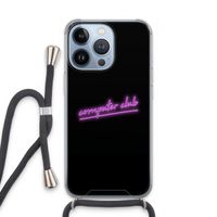 Vice Black: iPhone 13 Pro Transparant Hoesje met koord