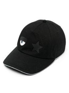 Chiara Ferragni Eyelike-motif cotton baseball cap - Noir