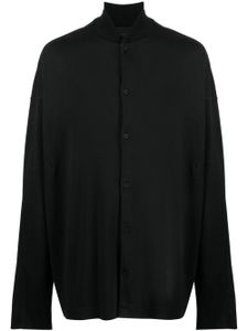 Transit chemise en coton à col officier - Noir