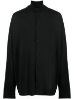 Transit chemise en coton à col officier - Noir