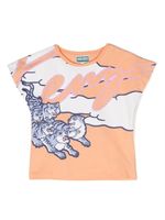 Kenzo Kids t-shirt en coton à imprimé graphique - Orange