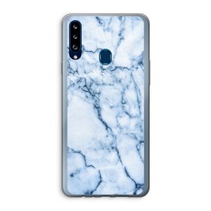 Blauw marmer: Samsung Galaxy A20s Transparant Hoesje
