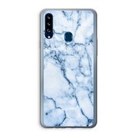 Blauw marmer: Samsung Galaxy A20s Transparant Hoesje