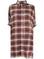 R13 check-pattern cotton midi dress - Multicolore