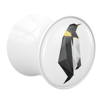 Double Flared Plug met Penguin Design Acryl Tunnels & Plugs